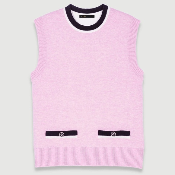 Maje Pink Sleeveless Jumper - Picture 3 of 4
